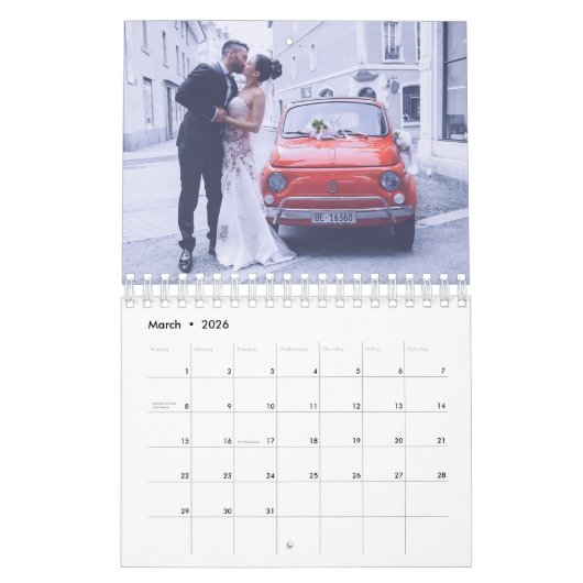 Erstellen Sie Ihre eigenen Hochzeitsskalender für Kalender (Mär 2026)