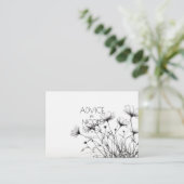 Erstellen Sie Ihre eigenen - Hübsche B&W-Blume Hinweiskarte (Stehend Vorderseite)