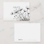 Erstellen Sie Ihre eigenen - Hübsche B&W-Blume Hinweiskarte (Vorne/Hinten)