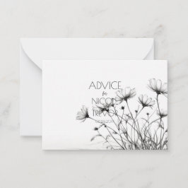 Erstellen Sie Ihre eigenen - Hübsche B&W-Blume Hinweiskarte