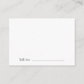 Erstellen Sie Ihre eigenen - Hübsche B&W-Wildblume Hinweiskarte (Rückseite)