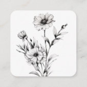 Erstellen Sie Ihre eigenen - Hübsche Schwarz/Weiß- Begleitkarte (Rückseite)