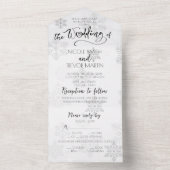 Erstellen Sie Ihre eigenen Hübschen Eisschneeflock All In One Einladung (Innen Boden)