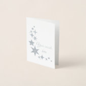 Erstellen Sie Ihre eigenen Hübschen Silbernen Wint Folienkarte (Vorderseite)