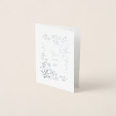 Erstellen Sie Ihre eigenen Hübschen Silberschneefl Folienkarte (Vorderseite)