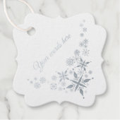 Erstellen Sie Ihre eigenen Hübschen Silberschneefl Geschenkanhänger (Vorderseite)