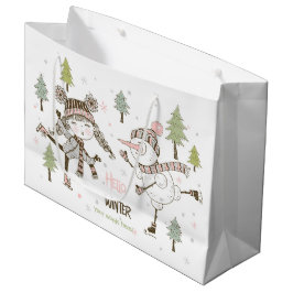 Erstellen Sie Ihre eigenen Ice Skaten Winter Frien Große Geschenktüte