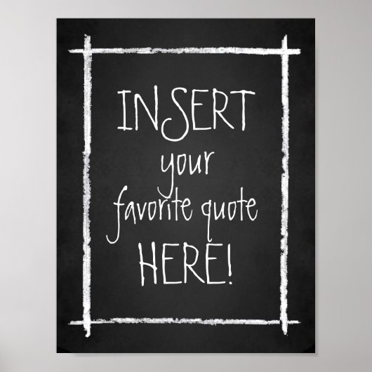 Erstellen Sie Ihre eigenen Imitate Chalkboard Typo Poster (Vorne)