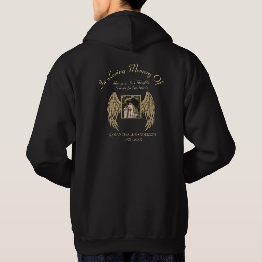 Erstellen Sie Ihre eigenen in Love Memory Black Go Hoodie (Rückseite)