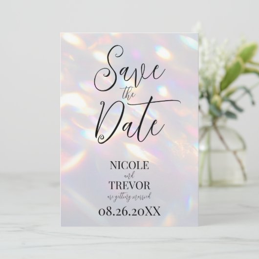 Erstellen Sie Ihre eigenen individuellen, leuchten Save The Date (Stehend Vorderseite)