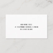 Erstellen Sie Ihre eigenen, individuellen Visitenk Visitenkarte (Rückseite)