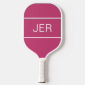 Erstellen Sie Ihre eigenen Initialen Text Girly Pi Pickleball Schläger (Rückseite)