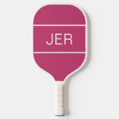 Erstellen Sie Ihre eigenen Initialen Text Girly Pi Pickleball Schläger (Vorderseite)