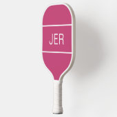 Erstellen Sie Ihre eigenen Initialen Text Girly Pi Pickleball Schläger (Links)