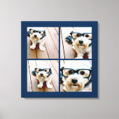 Erstellen Sie Ihre eigenen Instagram Collage Navy Leinwanddruck (Vorderseite)