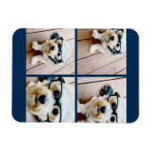 Erstellen Sie Ihre eigenen Instagram Collage Navy  Magnet (Horizontal)