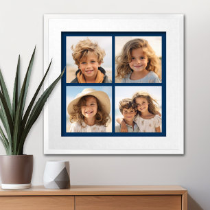 Erstellen Sie Ihre eigenen Instagram Collage Navy  Poster