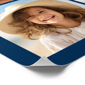 Erstellen Sie Ihre eigenen Instagram Collage Navy Poster (Ecke)