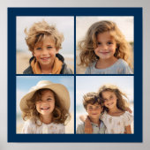Erstellen Sie Ihre eigenen Instagram Collage Navy  Poster (Vorne)