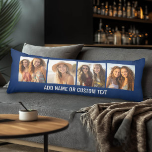 Erstellen Sie Ihre eigenen Instagram Collage Navy Seitenschläferkissen