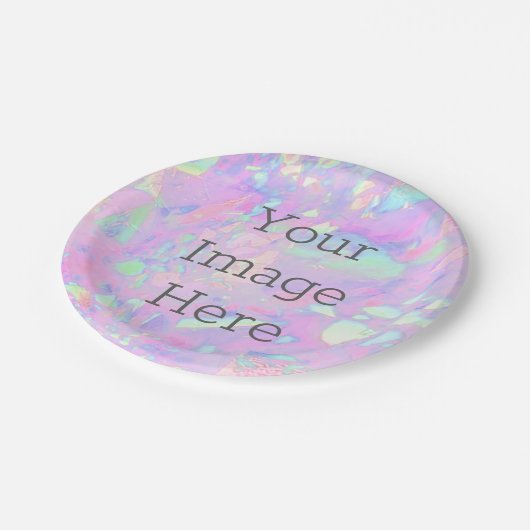 Erstellen Sie Ihre eigenen iridescent Opal-Imitate Pappteller (Schrägansicht)