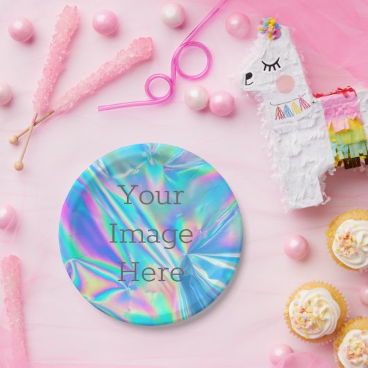 Erstellen Sie Ihre eigenen irideszierenden Imitate Pappteller (Party)