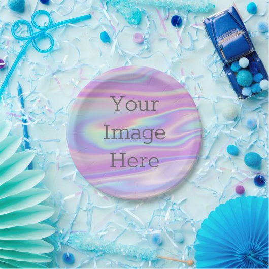 Erstellen Sie Ihre eigenen irisierenden Imitate Ho Pappteller (Party)