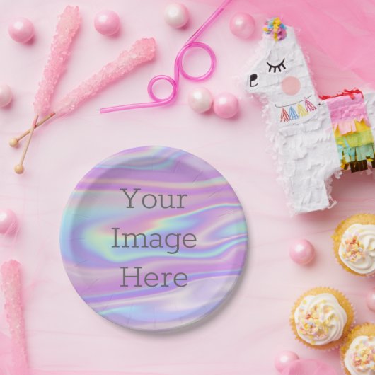 Erstellen Sie Ihre eigenen irisierenden Imitate Ho Pappteller (Party)