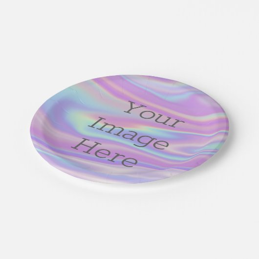 Erstellen Sie Ihre eigenen irisierenden Imitate Ho Pappteller (Schrägansicht)