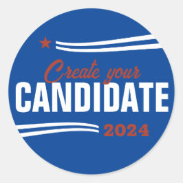 Erstellen Sie Ihre eigenen Kandidaten Runder Aufkleber