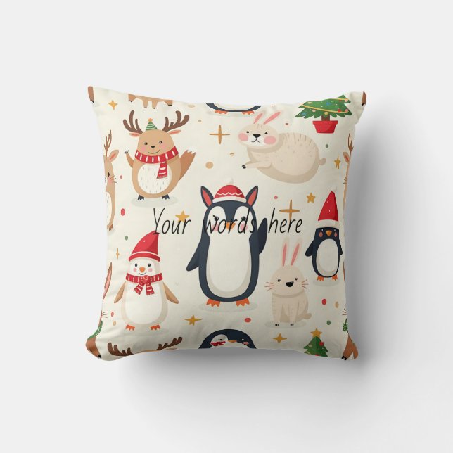 Erstellen Sie Ihre eigenen Kawaii-Freunde Tiere Kissen (Vorderseite)