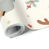 Erstellen Sie Ihre eigenen Kawaii-Freunde Winterti Geschenkpapier (Rolleneckpunkt)