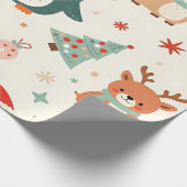 Erstellen Sie Ihre eigenen Kawaii-Freunde Winterti Geschenkpapier (Ecke)