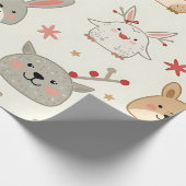 Erstellen Sie Ihre eigenen Kawaii Weihnachtstiere Geschenkpapier (Ecke)