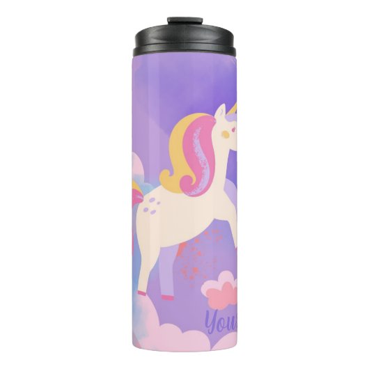 Erstellen Sie Ihre eigenen Kinder Unicorn Thermosbecher (Vorderseite)