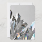 Erstellen Sie Ihre eigenen klaren Kristalle graue Einladung (Rückseite)