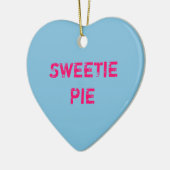 Erstellen Sie Ihre eigenen Konversation Herz-Ornam Keramikornament (Links)