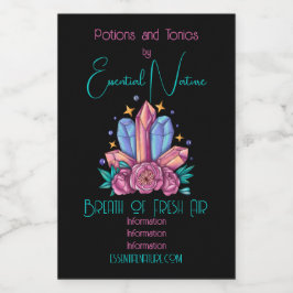 Erstellen Sie Ihre eigenen Kristalle und Rose Lebensmitteletikett