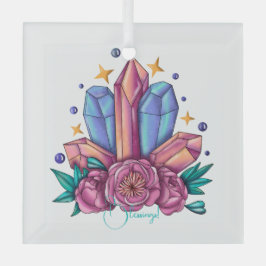 Erstellen Sie Ihre eigenen Kristalle und Rose Ornament Aus Glas