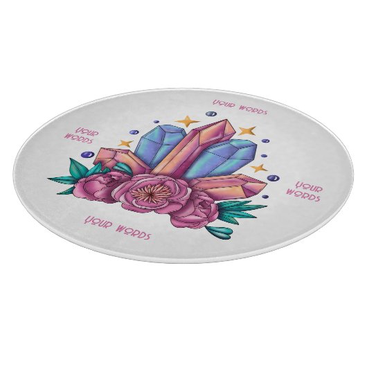 Erstellen Sie Ihre eigenen Kristalle und Rose Schneidebrett (Ecke)