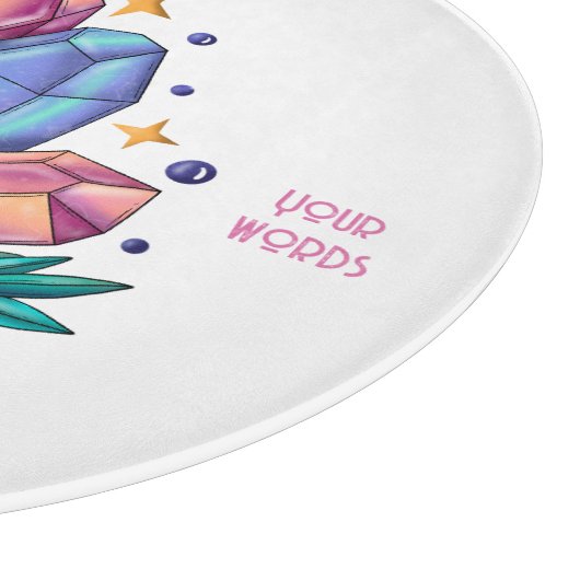 Erstellen Sie Ihre eigenen Kristalle und Rose Schneidebrett (Ecke)