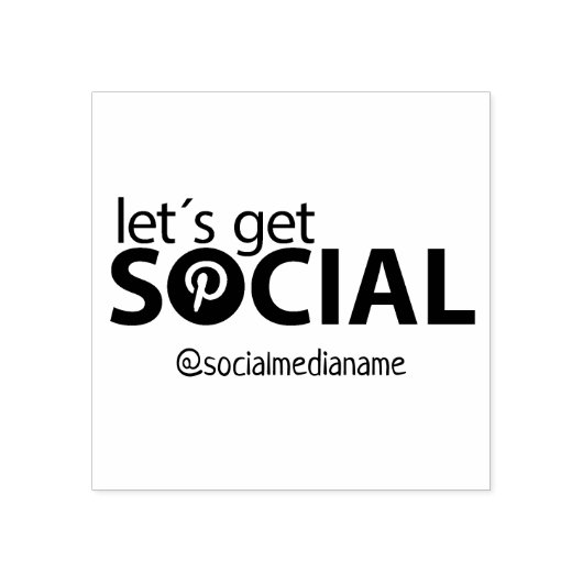 Erstellen Sie Ihre eigenen Lass's werden sozial au Gummistempel (Prägung)