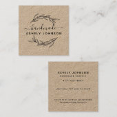 Erstellen Sie Ihre eigenen Laurel Blätter Grüne Quadratische Visitenkarte (Vorne/Hinten)