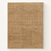 Erstellen Sie Ihre eigenen Lieblingsrezepte Burlap Notizblock (Rückseite)