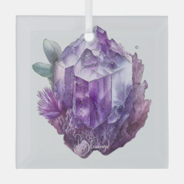 Erstellen Sie Ihre eigenen Lila Amethyst-Kristalle Ornament Aus Glas