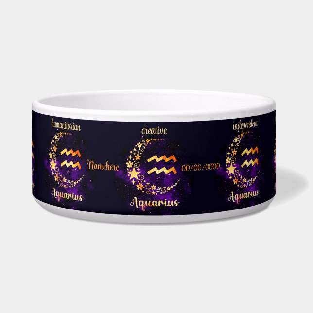 Erstellen Sie Ihre eigenen Lila Celestial Aquarius Napf (Vorderseite)