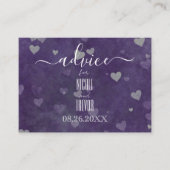 Erstellen Sie Ihre eigenen Lila Herzen Bokeh Hinweiskarte (Vorderseite)