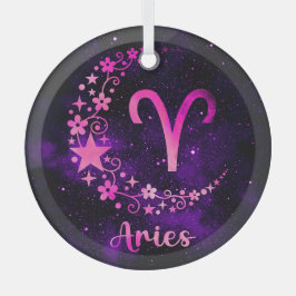 Erstellen Sie Ihre eigenen Lila Himmelsäere Zodiac Ornament Aus Glas