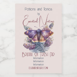 Erstellen Sie Ihre eigenen Lila Moth-Wildblumen Lebensmitteletikett