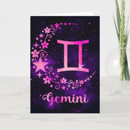 Erstellen Sie Ihre eigenen Lila Zodiac Gemini Zodi Feiertagskarte